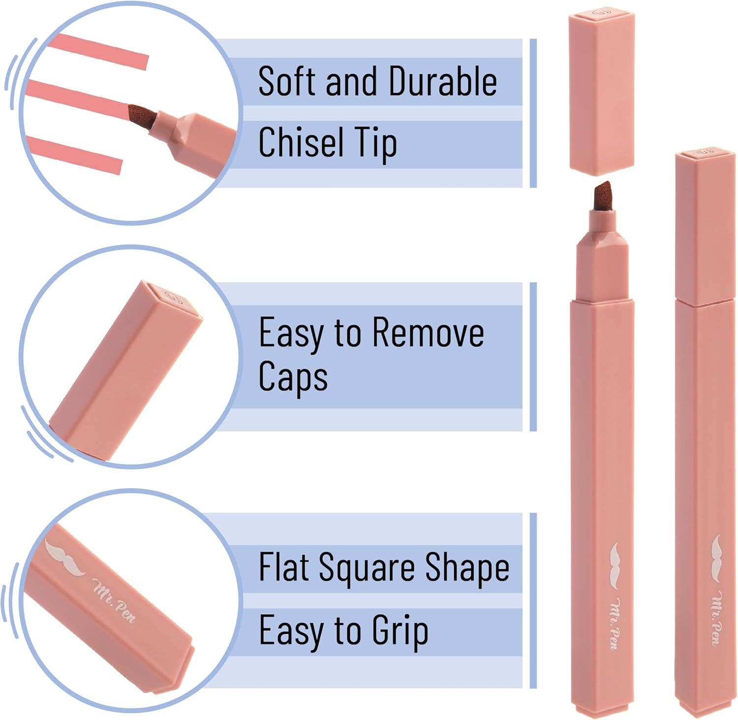 Mr. Pen- Aesthetic Highlighters, 10 pcs, Colorful, Chisel Tip, Cute Highlighters Assorted Colors, Bible Highlighters and Pens No Bleed