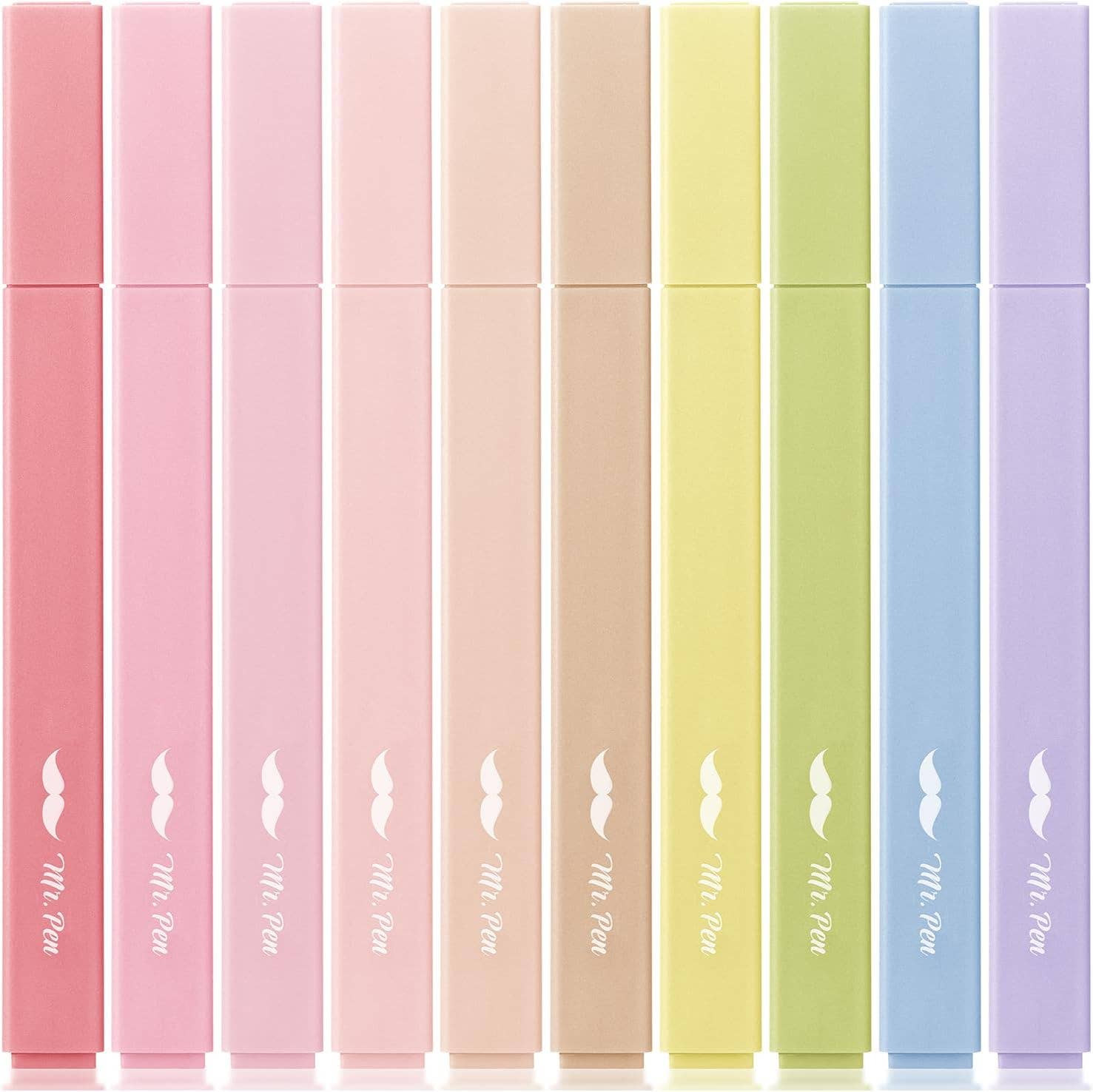 Mr. Pen- Aesthetic Highlighters, 10 pcs, Colorful, Chisel Tip, Cute Highlighters Assorted Colors, Bible Highlighters and Pens No Bleed