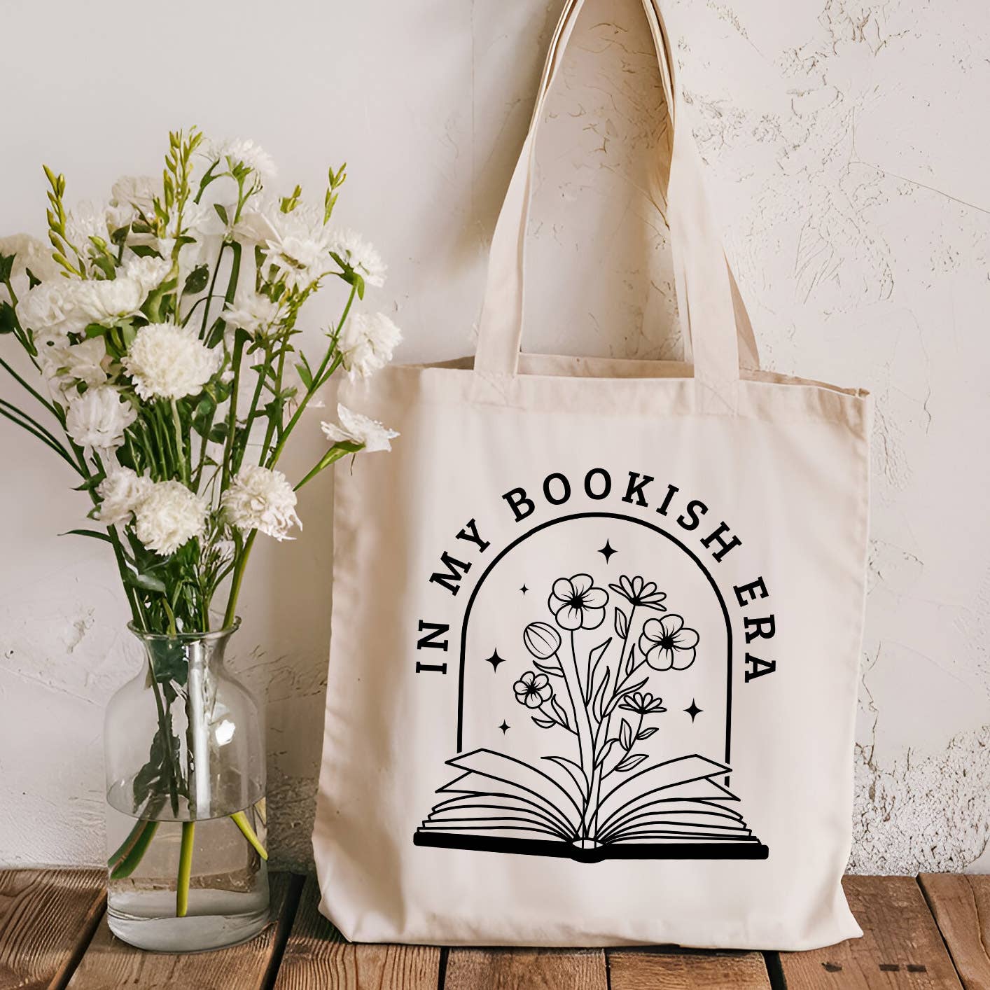 In My Bookish Era Canvas Tote Bag
