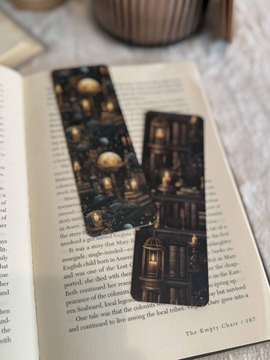 Midnight Sky-Night Library Bookmark Set, Dark Academia: Planets / Soft Touch Matte