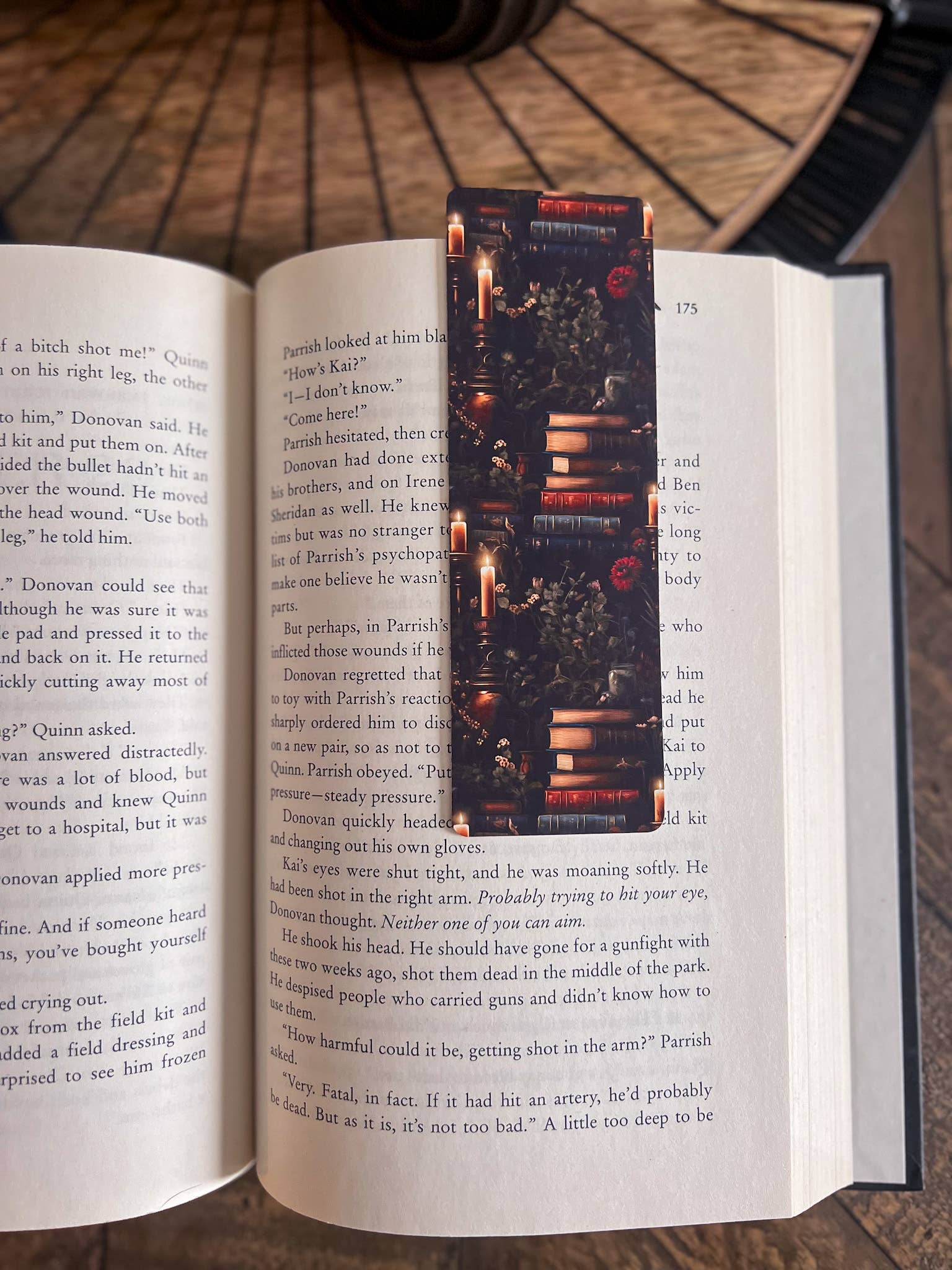 Gold Bookshelf Bookmark/ Soft Touch Matte